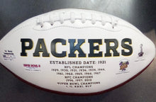 Green Bay Packers Full Size logo Autograph Signature Football