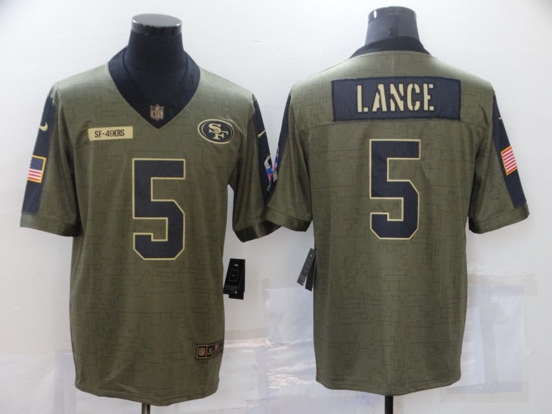 Trey Lance San Francisco 49ers military salute to service Jersey