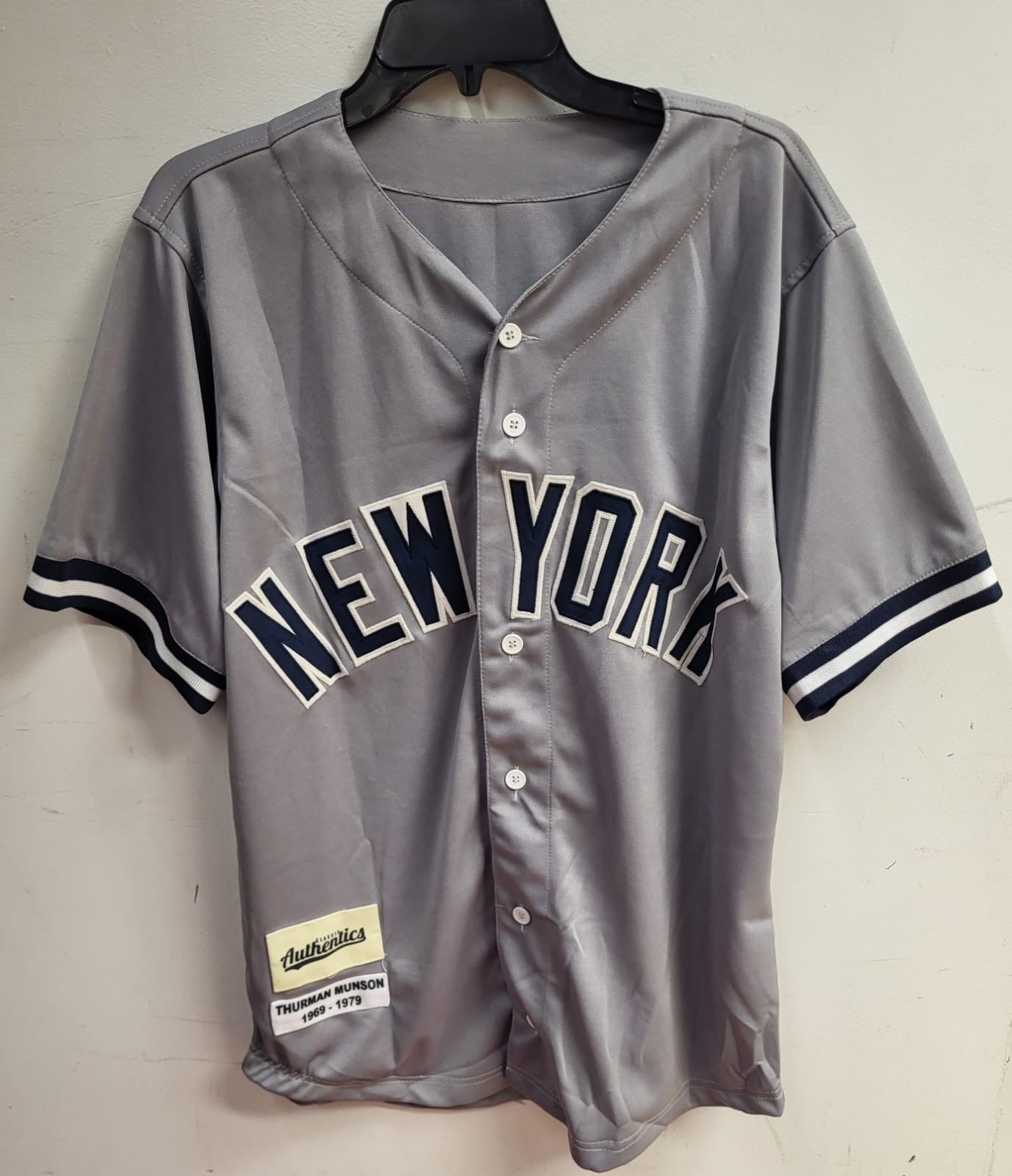 THURMAN MUNSON New York Yankees 1977 Majestic Cooperstown Home