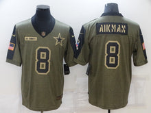 Troy Aikman Dallas Cowboys military salute to service Official NFL Nike Jersey
