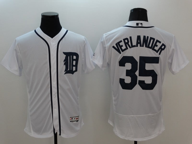 Justin Verlander Detroit Tigers men's Majestic Home White Flex Base Co