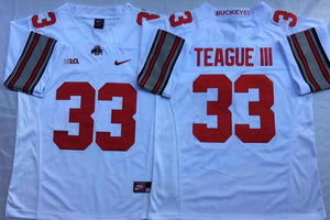 Master Teague Ohio State Buckeyes Jersey white