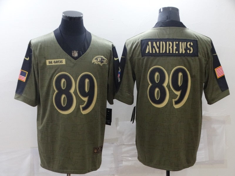 Mark Andrews Baltimore Ravens military salute to service Jersey