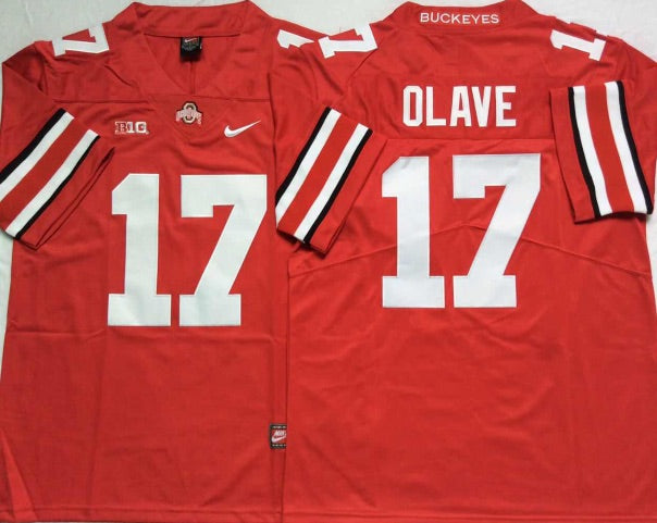Chris Olave Ohio State Buckeyes Jersey red