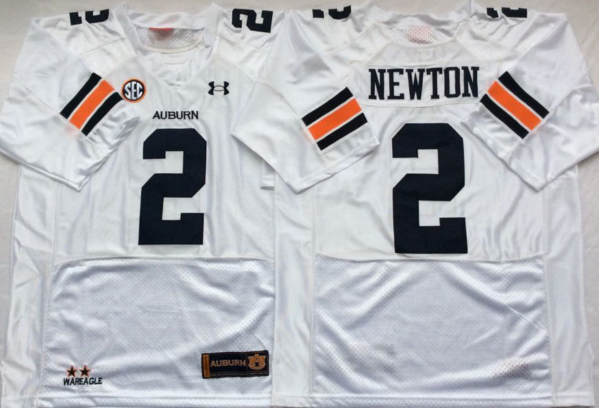 Cam Newton Auburn Jersey white