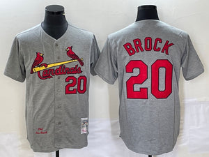 Legend Lou Brock #20 St Louis Cardinals 2020 Mlb White Jersey
