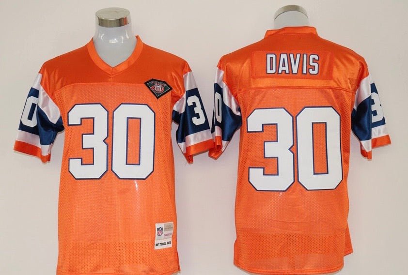 Terrell Davis Denver Broncos Jersey Orange