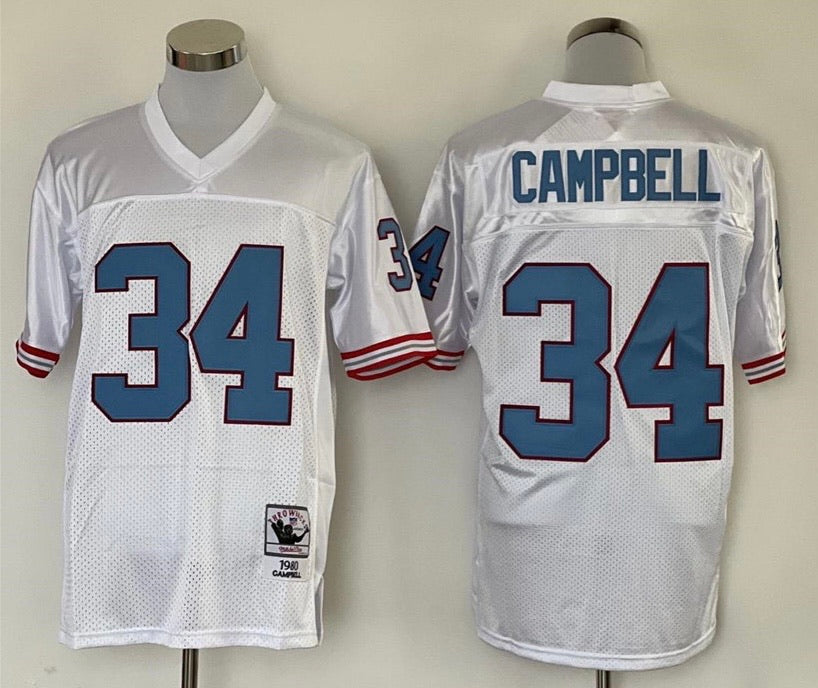 Earl Campbell Houston Oilers Jersey white