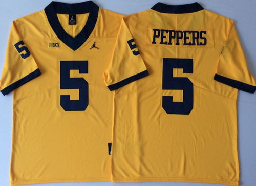 Jabrill Peppers Michigan Wolverines Jersey yellow