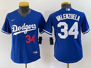 Fernando Valenzuela Los Angeles Dodgers Official MLB Jersey Nike blue