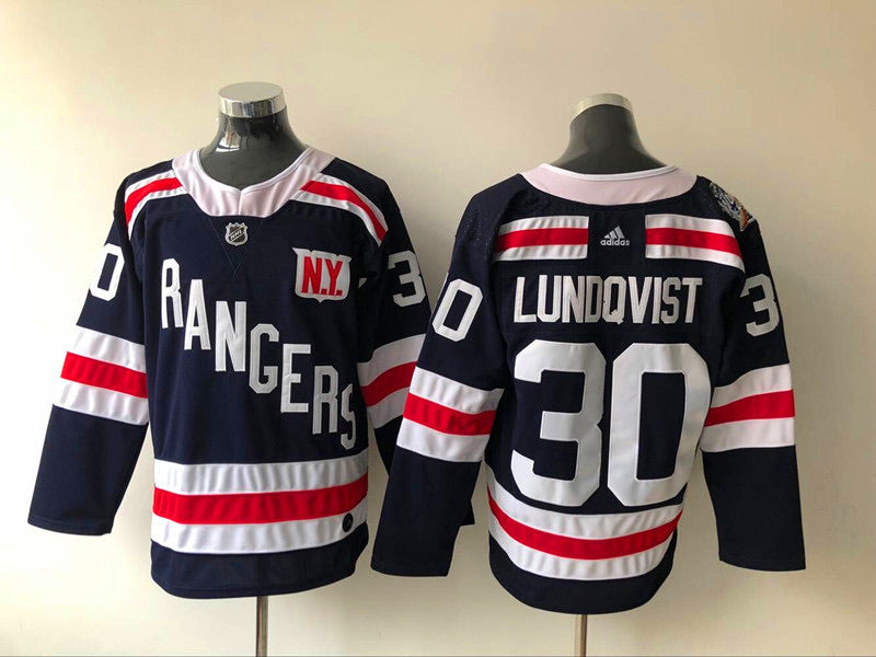 henrik Lundqvist New york rangers t shirt jersey Crown brand Small  distressed NM