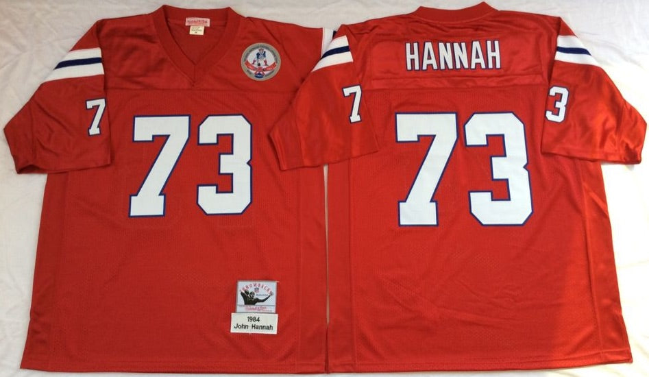 JOHN HANNAH  New England Patriots 1984 Wilson Throwback NFL Football Jersey