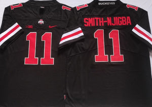 Jaxon Smith Njigba Ohio State Buckeyes jersey black with red