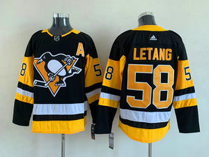Kris Letang Pittsburgh Penguins Jersey black