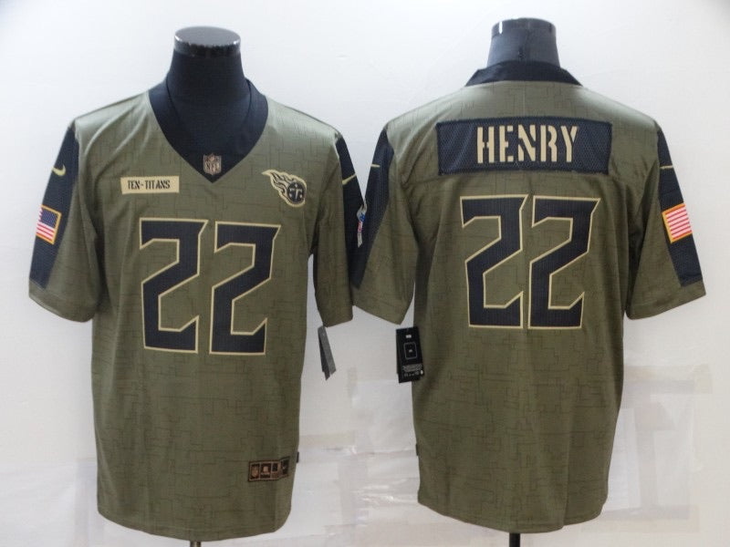 Derrick Henry Tennessee Titans military salute to service Jersey – Classic  Authentics