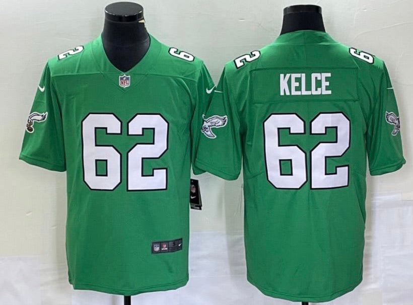 Jason Kelce Philadelphia Eagles Jersey Kelly Green – Classic Authentics