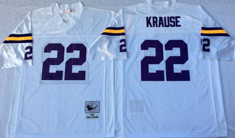 Paul Krause Signed Minnesota Vikings Career Hilite Stat Jersey