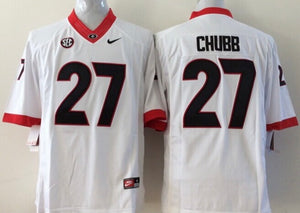 Nick Chubb Georgia Bulldogs #27 NCAA Jersey - Black