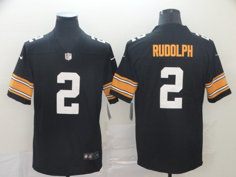 Nike Pittsburgh Steelers No2 Mason Rudolph Black Men's Stitched NFL Limited Rush 100th Season Jersey