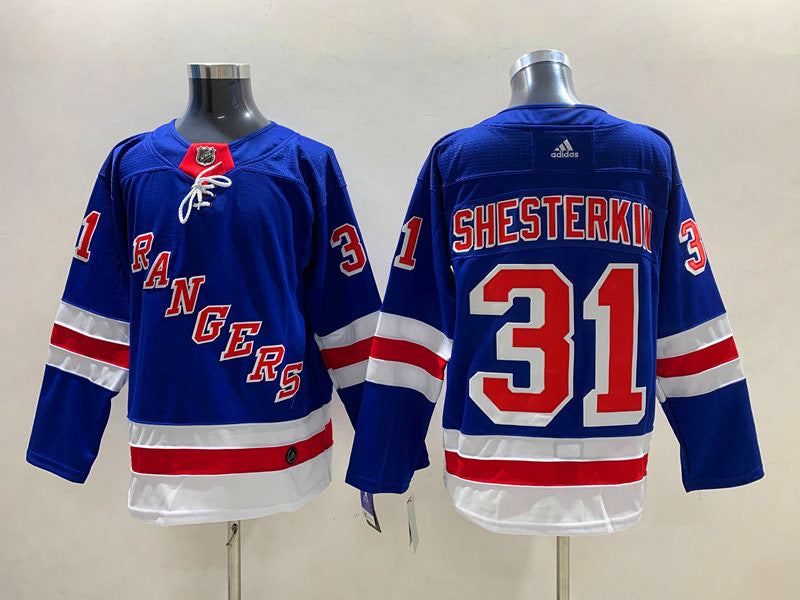 New York Rangers Igor Shesterkin Men's Cotton T-Shirt - Royal Blue - New York R | 500 Level