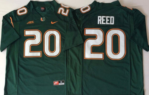 Ed Reed Miami Hurricanes Jersey Green