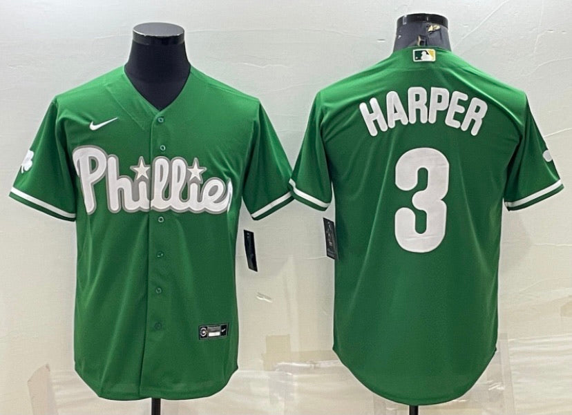 Philadelphia Phillies Bryce Harper St. Patrick's Day Name And Number T –  Minor League Baseball Official Store