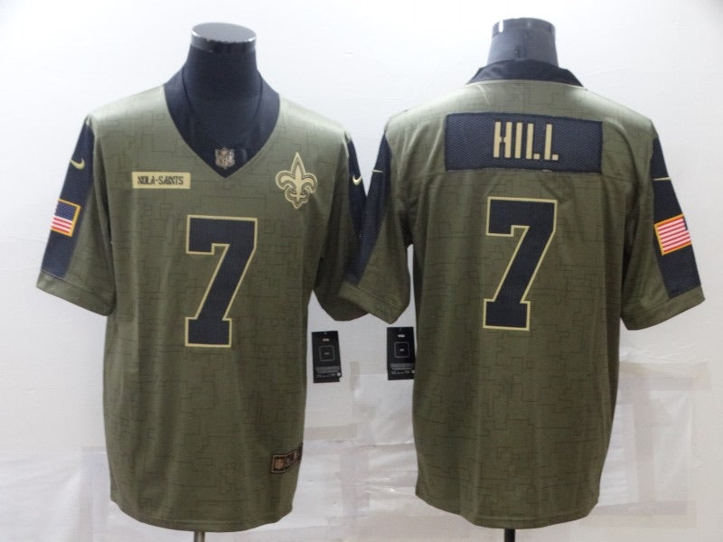 Taysom Hill New Orleans Saints military salute to service Jersey – Classic  Authentics