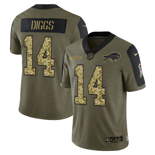 Stefon Diggs Buffalo Bills military salute to service Jersey – Classic  Authentics