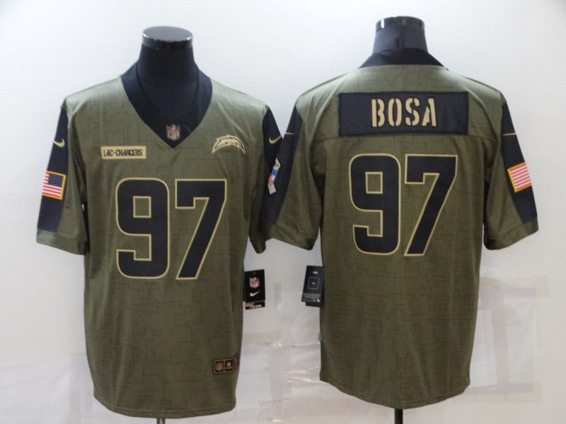 Joey Bosa Los Angeles Chargers military salute to service Jersey – Classic  Authentics