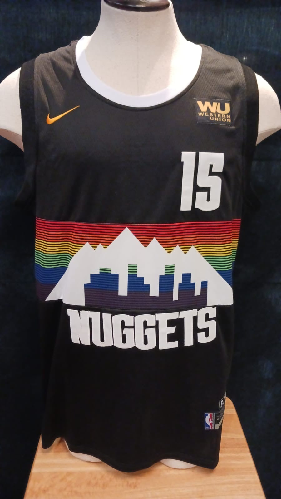 What is Western Union on the Denver Nuggets jerseys?