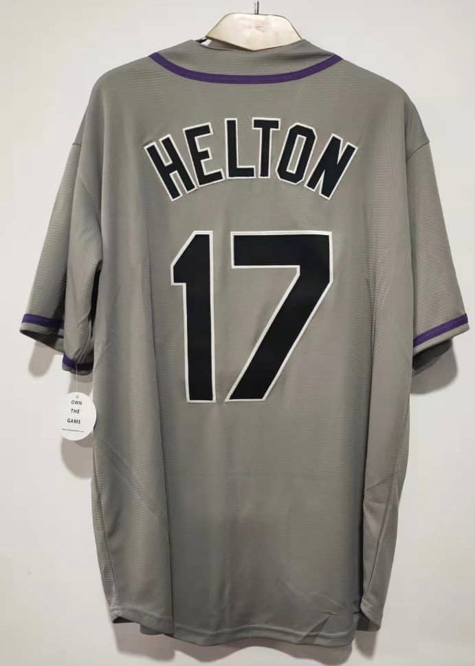 MLB Rockies 17 Todd Helton Black Fashion Men Jersey