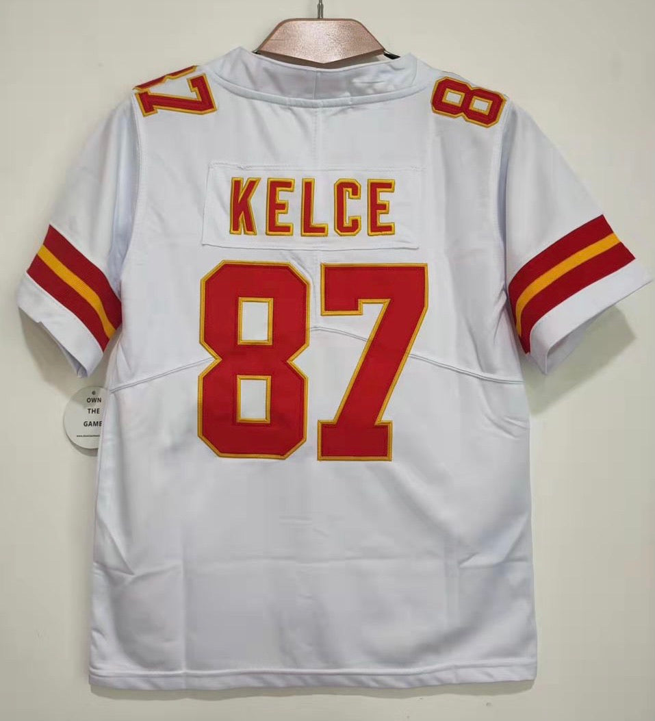Travis Kelce YOUTH Kansas City Chiefs Jersey white – Classic Authentics