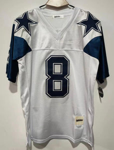 Dallas Cowboys Troy Aikman Jersey Throwback 75th Thanksgiving Blue No.8