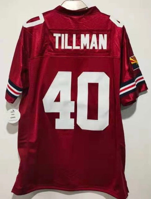 Unsigned Pat Tillman Jersey #40 Arizona Custom Stitched Red Football New No  Brands/Logos Sizes S-3XL 