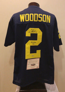 Charles Woodson Michigan Wolverines Autographed Blue Custom Jersey