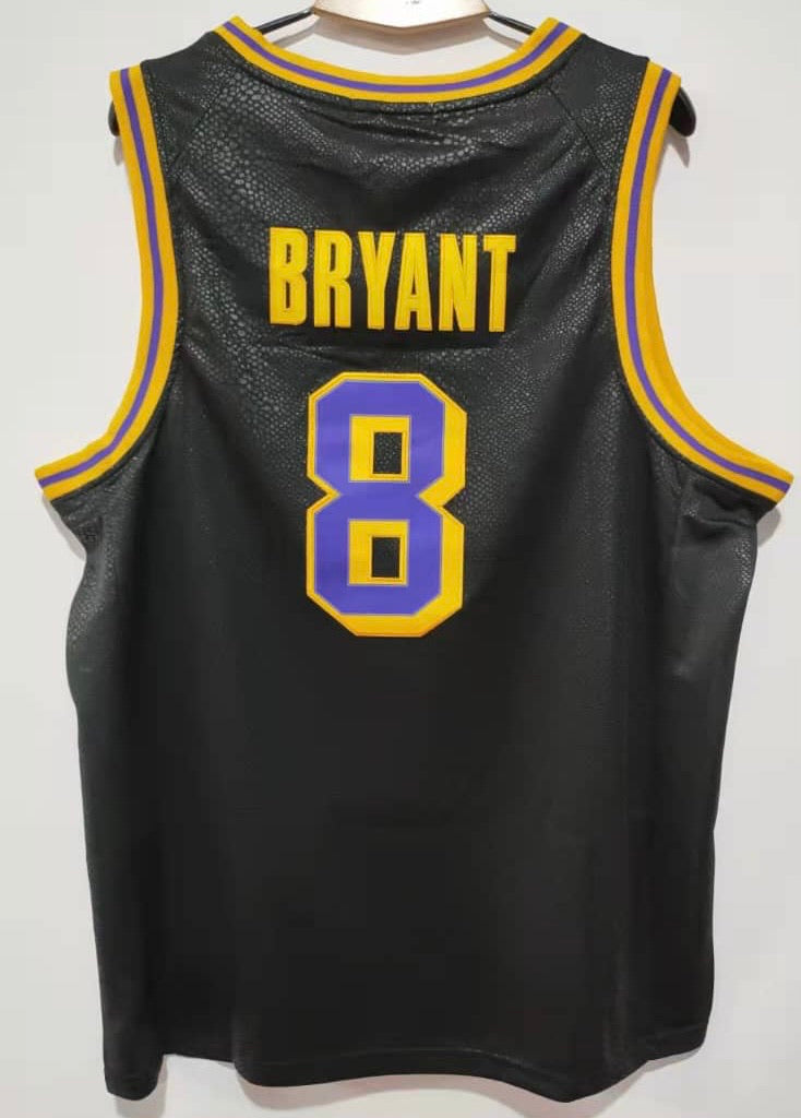 black and grey lakers jersey
