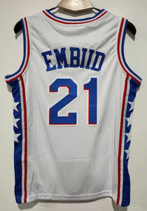 Men's Nike Joel Embiid Royal Philadelphia 76ers Player Name & Number Performance T-Shirt