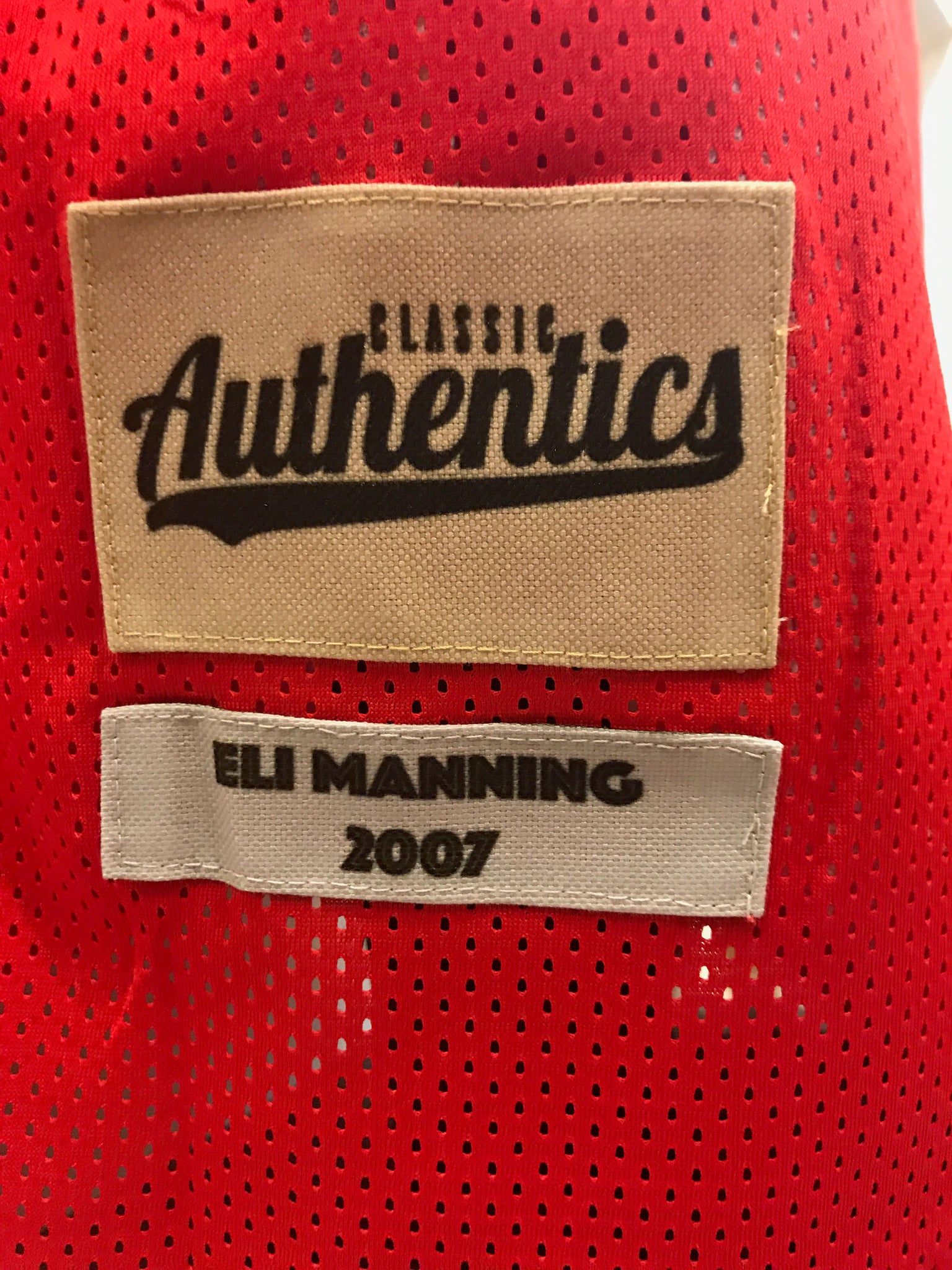 Mitchell & Ness Authentic Eli Manning New York Giants 2007 Jersey